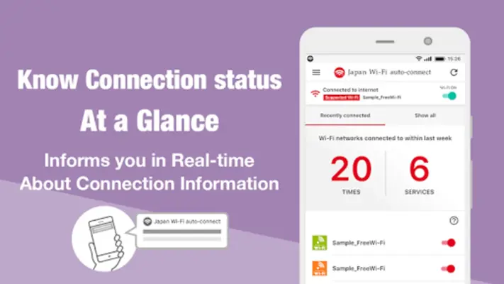Japan Wi-Fi auto-connect android App screenshot 1
